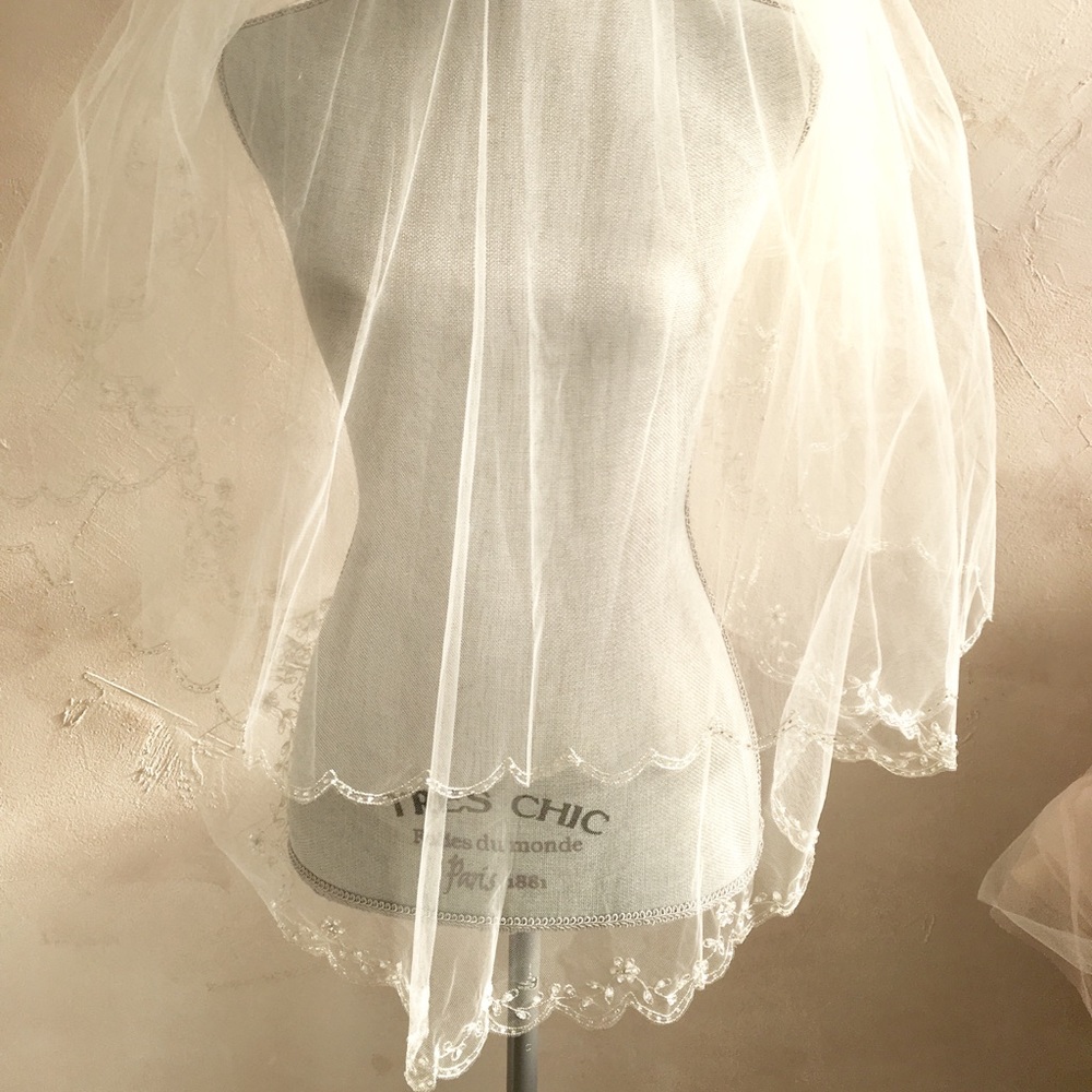 Beaded Bridal Veil